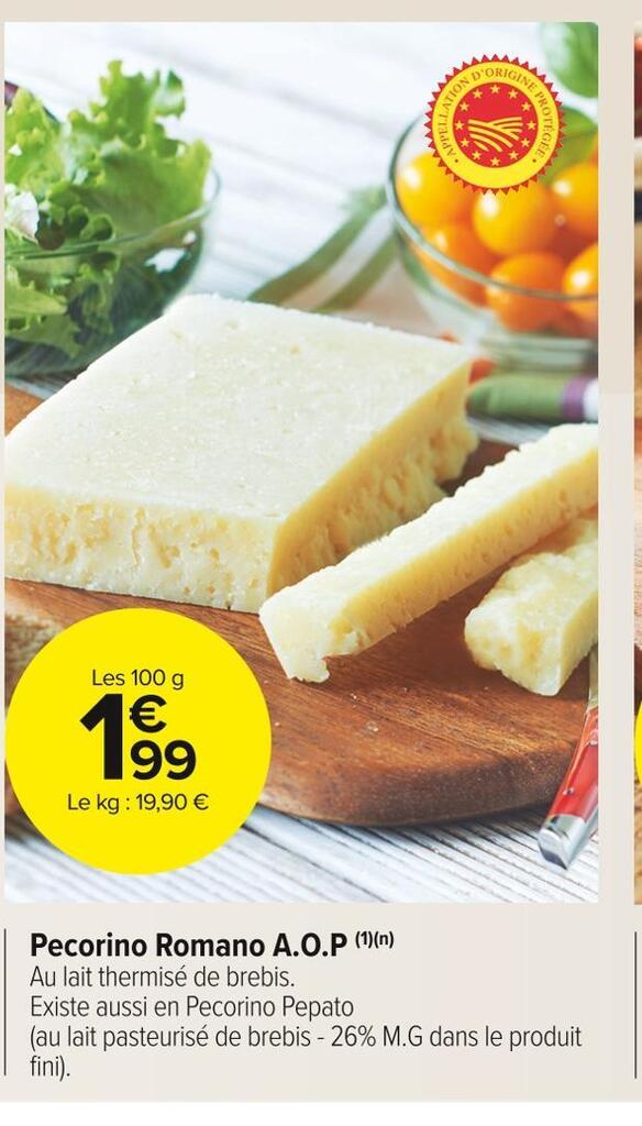 Promo Pecorino romano a.o.p chez Carrefour Market