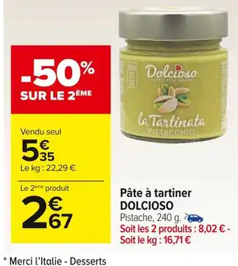 Carrefour Market Dolcioso pâte à tartiner offre