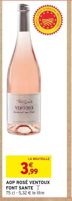Intermarché Font sante aop rosé ventoux offre