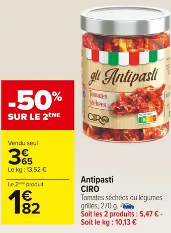 Carrefour Market Ciro antipasti offre
