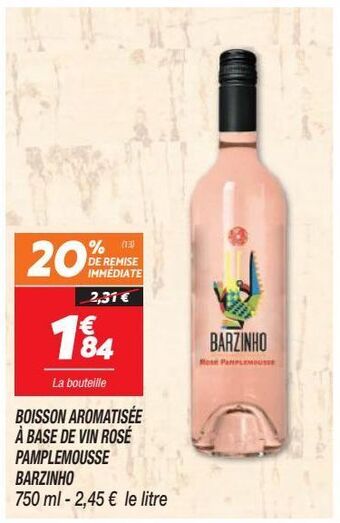 Netto Boisson aromatisee a base de vin rose pamplemousse barzinho offre