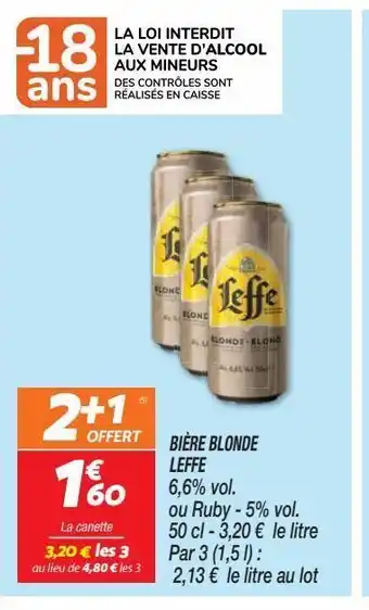 Netto Bière blonde leffe offre