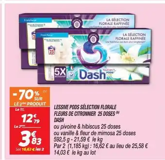 Netto Lessive pods selection florale fleurs de citronnier 25 doses dash offre