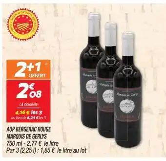 Netto Aop bergerac rouge marquis de gerlys offre