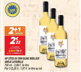 Netto Igp cotes du tarn blanc moelleux amelie latourelle offre