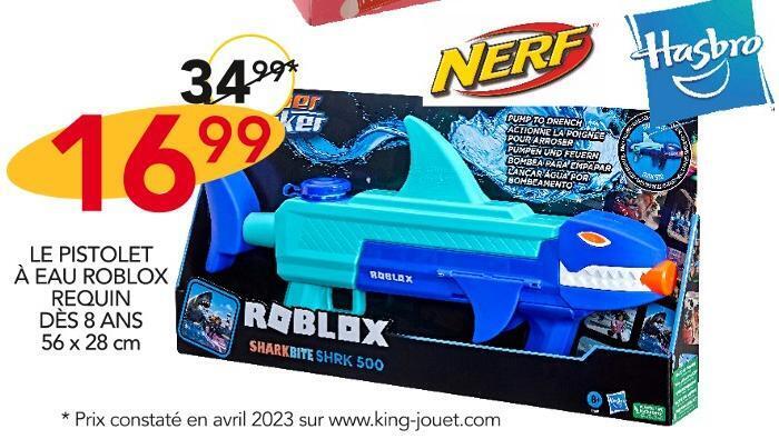 Stokomani Hasbro / nerf le pistolet à eau roblox requin dès 8 ans offre