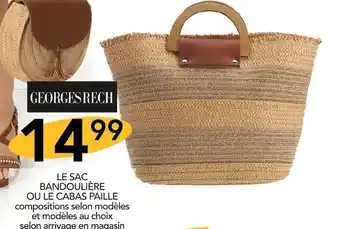 Stokomani Georges rech le sac bandoulière ou le cabas paille offre