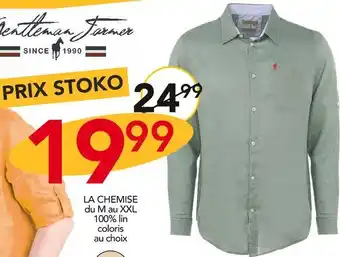 Stokomani Gentleman farmer la chemise offre