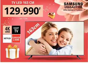 Gitem TV LED 163 CM SAMSUNG UE65AU7105 offre