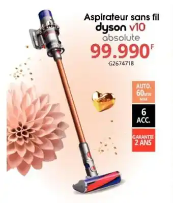 Aspirateur sans fil dyson v10
