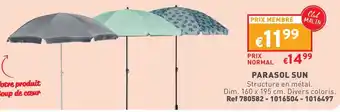 Trafic PARASOL SUN offre