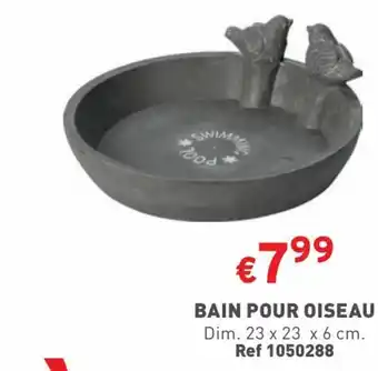 Trafic BAIN POUR OISEAU Dim. 23 x 23 x 6 cm. Ref 1050288 offre