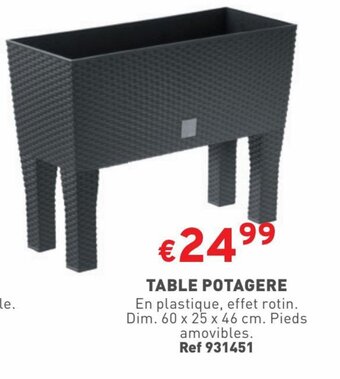 Trafic TABLE POTAGERE offre