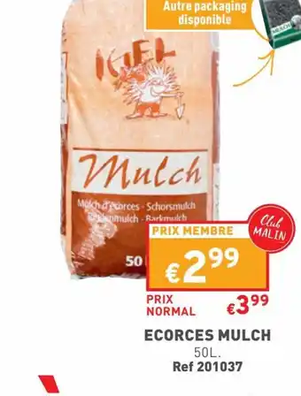 Trafic ECORCES MULCH offre