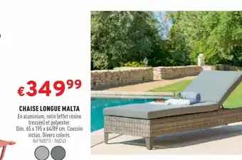Trafic CHAISE LONGUE MALTA offre