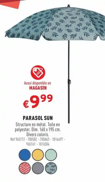 Trafic PARASOL SUN offre