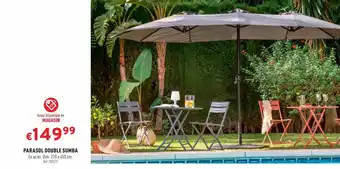 Trafic PARASOL DOUBLE SUMBA offre