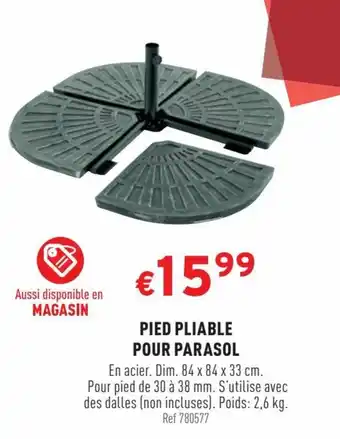 PIED PLIABLE POUR PARASOL