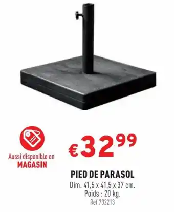 Trafic PIED DE PARASOL offre