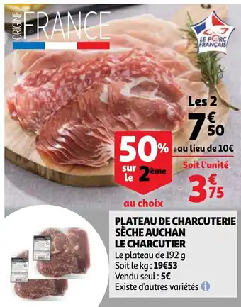 Auchan Plateau De Charcuterie Sèche Auchan offre