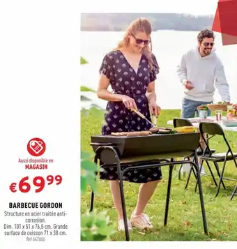 Trafic BARBECUE GORDON offre