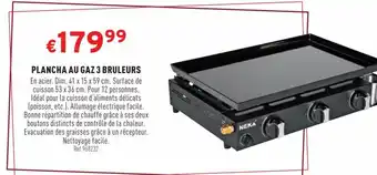 PLANCHA AU GAZ 3 BRULEURS