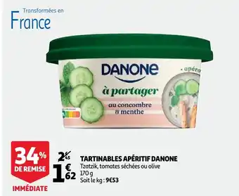 Auchan Tartinables apéritif Danone offre