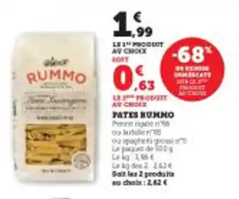 Super U PATES RUMMO offre