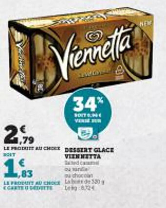 Super U DESSERT GLACE VIENNETTA offre