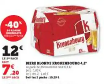 Super U BIERE BLONDE Kronenbourg offre