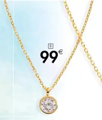 Collier or jaune oxyde de zirconium 42 cm 4 Boucles d'oreilles or jaune oxy