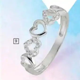 Bague argent rhodie oxyde de zirconium