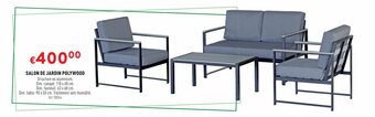 Trafic SALON DE JARDIN POLYWOOD offre
