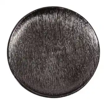 Assiette décorative steel l en métal noir