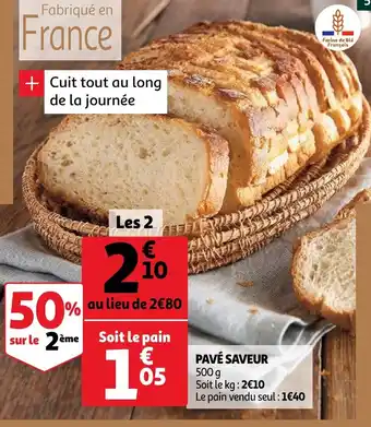 Auchan Pavé Saveur offre