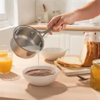 Mathon Petite casserole inox 2 becs verseurs 12 cm offre