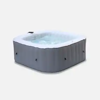 Truffaut Spa mspa gonflable carré – fjord 4 - 4 places. système anti-gel et désinfection uvc + bâche. 160cm. pvc. pompe. chauffage. offre