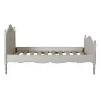 Lit enfant 90x190 en bois blanc vieilli - romance
