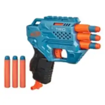 Nerf elite 2.0, blaster trio td-3, inclut 6 fléchettes nerf elite et rail tactique