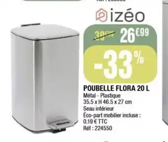 Poubelle flora 20l
