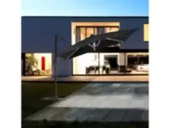 E.Leclerc Brico Parasol jardin déporté led alu sun 4 luxe - rectangle - 3 x 4 m - noir offre