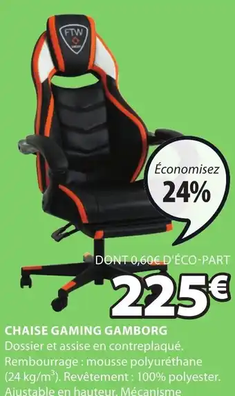 JYSK Chaise Gaming Gamborg offre