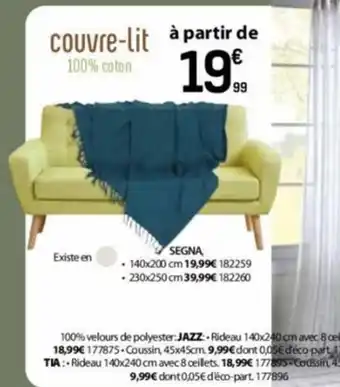 Couvre-lit à partir de 100% coton