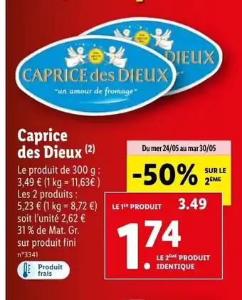 Lidl CAPRICE des DIEUX offre