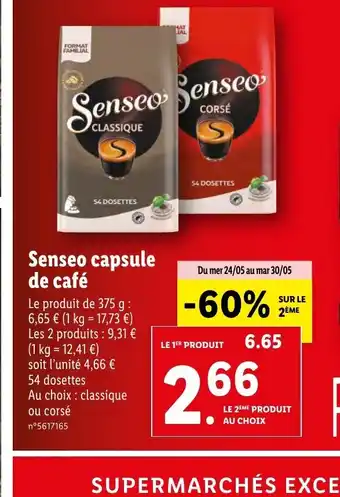 Lidl Senseo capsule de café offre