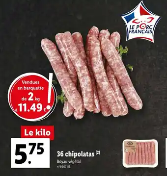 Lidl 36 chipolatas (2) offre