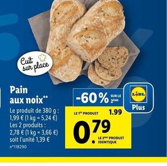 Lidl Pain aux noix** offre