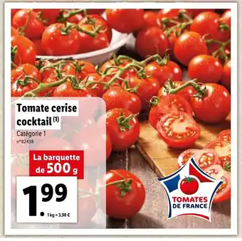 Lidl Tomate cerise cocktail (1) Catégorie 1 offre