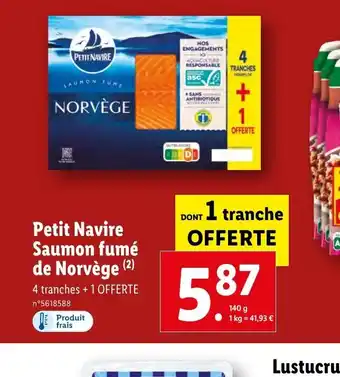 Lidl Petit Navire Saumon fumé de Norvège (2) offre