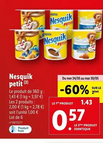 Lidl Nesquik petit (2) offre